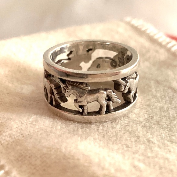 RARE RETIRED James Avery Unicorn band ring 4 - Picture 9 of 15